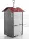 AgriEuro Premium Line Medius 80 EXT -  Outdoor Wood-fired Steel Oven - Ventilated - Red Roof