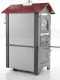 AgriEuro Premium Line Medius 80 EXT -  Outdoor Wood-fired Steel Oven - Ventilated - Red Roof