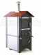 AgriEuro Premium Line Medius 80 EXT -  Outdoor Wood-fired Steel Oven - Ventilated - Red Roof
