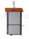 AgriEuro Premium Line Medius 80 EXT -  Outdoor Wood-fired Steel Oven - Ventilated - Red Roof