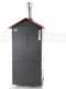 AgriEuro Premium Line Medius 80 EXT -  Outdoor Wood-fired Steel Oven - Ventilated - Red Roof
