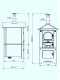 AgriEuro Premium Line Medius 80 EXT -  Outdoor Wood-fired Steel Oven - Ventilated - Red Roof