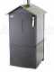 AgriEuro Premium Line Medius 80 EXT - Outdoor Wood-fired Steel Oven - Ventilated - Stainless Steel Roof and Panels