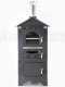 AgriEuro Premium Line Medius 80 EXT - Outdoor Wood-fired Steel Oven - Ventilated - Stainless Steel Roof and Panels