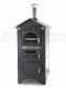 AgriEuro Premium Line Medius 80 EXT - Outdoor Wood-fired Steel Oven - Ventilated - Stainless Steel Roof and Panels
