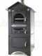 AgriEuro Premium Line Medius 80 EXT - Outdoor Wood-fired Steel Oven - Ventilated - Stainless Steel Roof and Panels
