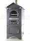 AgriEuro Premium Line Medius 80 EXT - Outdoor Wood-fired Steel Oven - Ventilated - Stainless Steel Roof and Panels