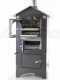 AgriEuro Premium Line Medius 80 EXT - Outdoor Wood-fired Steel Oven - Ventilated - Stainless Steel Roof and Panels