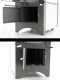 AgriEuro Premium Line Medius 80 EXT - Outdoor Wood-fired Steel Oven - Ventilated - Stainless Steel Roof and Panels