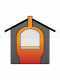 AgriEuro Top-Line Magnus 80 Deluxe EXT Inox - Outdoor Wood-fired Steel Oven - Copper Enamel