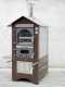 AgriEuro Top-Line Magnus 80 Deluxe EXT Inox - Outdoor Wood-fired Steel Oven - Copper Enamel