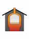 AgriEuro Top-Line Medius 80 Deluxe EXT Inox - Outdoor Wood-fired Steel Oven - Copper Enamel
