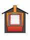 AgriEuro Top-Line Medius 80 Deluxe EXT Inox - Outdoor Wood-fired Steel Oven - Copper Enamel