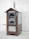 AgriEuro Top-Line Medius 80 Deluxe EXT Inox - Outdoor Wood-fired Steel Oven - Copper Enamel