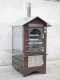 AgriEuro Top-Line Medius 80 Deluxe EXT Inox - Outdoor Wood-fired Steel Oven - Copper Enamel