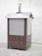 AgriEuro Top-Line Medius 80 Deluxe EXT Inox - Outdoor Wood-fired Steel Oven - Copper Enamel