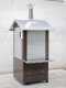 AgriEuro Top-Line Medius 60 Deluxe EXT Inox - Outdoor Wood-fired Steel Oven - Copper Enamel