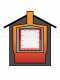 AgriEuro Top-Line Medius 60 Deluxe EXT Inox - Outdoor Wood-fired Steel Oven - Copper Enamel
