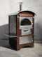 AgriEuro Top-Line Maximus 80 Deluxe EXT Inox - Outdoor Wood-fired Steel Oven - Copper Enamel