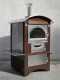 AgriEuro Top-Line Maximus 80 Deluxe EXT Inox - Outdoor Wood-fired Steel Oven - Copper Enamel