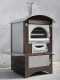 AgriEuro Top-Line Maximus 80 Deluxe EXT Inox - Outdoor Wood-fired Steel Oven - Copper Enamel
