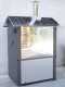 AgriEuro Premium Line Medius Plus 100 EXT - Outdoor Wood-fired Steel Oven - Ventilated, Stainless Steel Roof