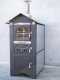 AgriEuro Premium Line Medius Plus 100 EXT - Outdoor Wood-fired Steel Oven - Ventilated, Stainless Steel Roof