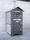 AgriEuro Premium Line Medius Plus 100 EXT - Outdoor Wood-fired Steel Oven - Ventilated, Stainless Steel Roof
