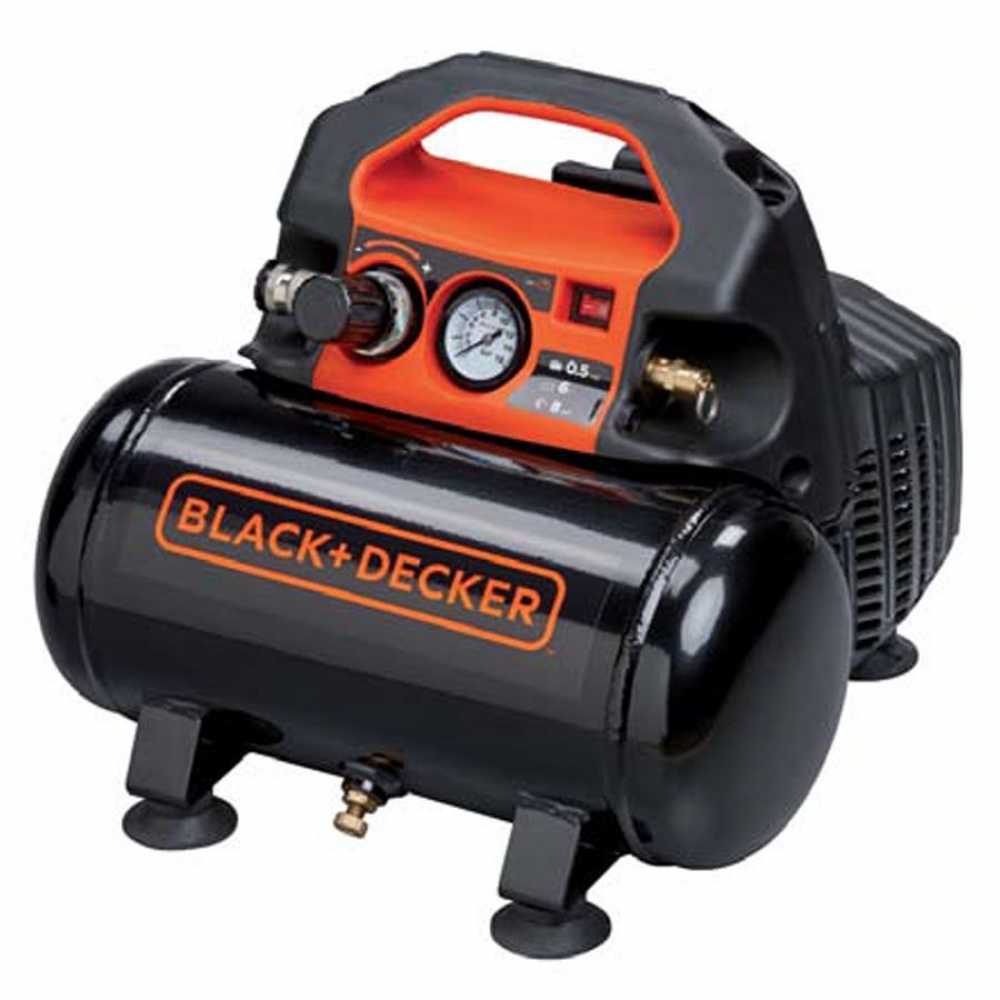 Black Decker BD 55 6 Compact Portable Electric Air Compressor 0.5 Hp Motor 6 L