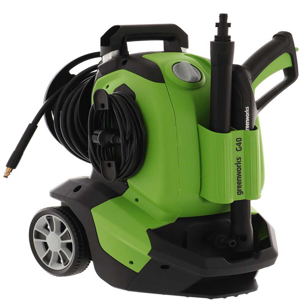 Greenworks G40 Pressure Washer Small sized 130 bar max. 1900W Hose Reel