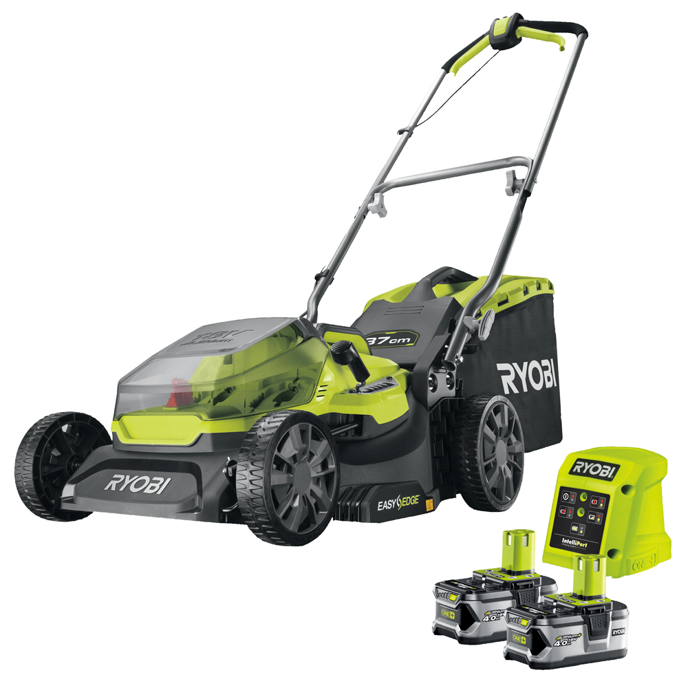 Ryobi RY18LM37A-240 Battery-powered Lawn Mower 37 cm Cut 2x18V/4Ah