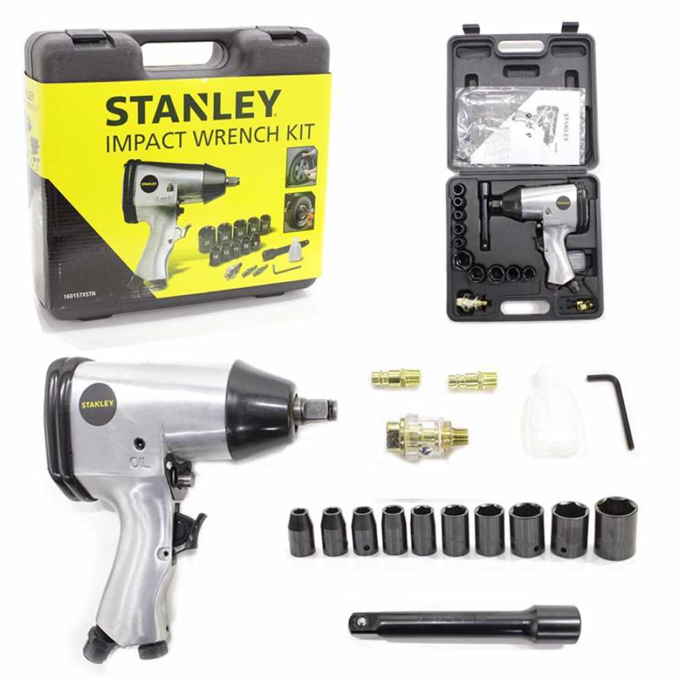 Stanley impact driver accessory 17 piece kit for air compressors