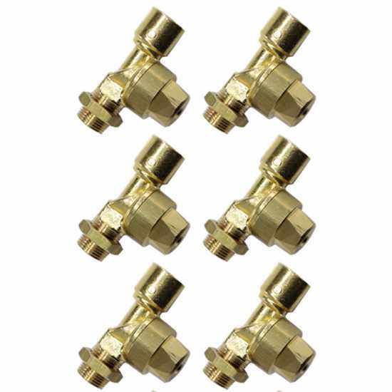 6 pcs kit: anti-drip valves for jets and sprayers - 3/8 MG - 3/8 GF joint