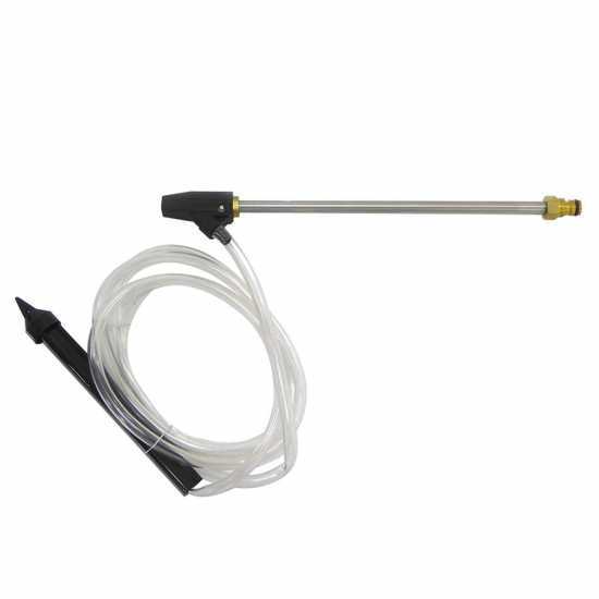 Sand-blasting lance for cold water pressure washers