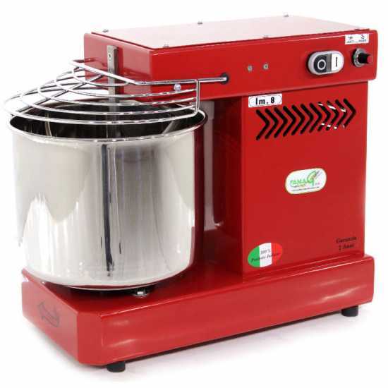 Famag IM 8/230 10 Speed Red - Spiral Mixer 8 Kg