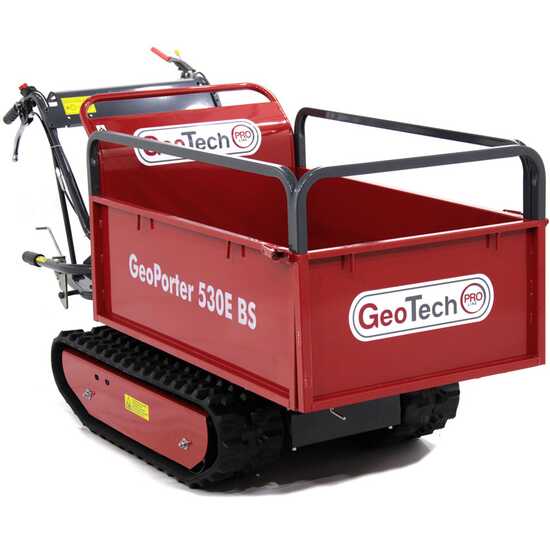 GeoTech Pro GeoPorter 530E BS CR950 Tracked Power Barrow with Extendable Barrow - 500 kg Capacity