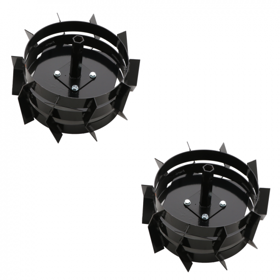 Pair of Double Iron Wheels 4.00-8 GeoTech Pro