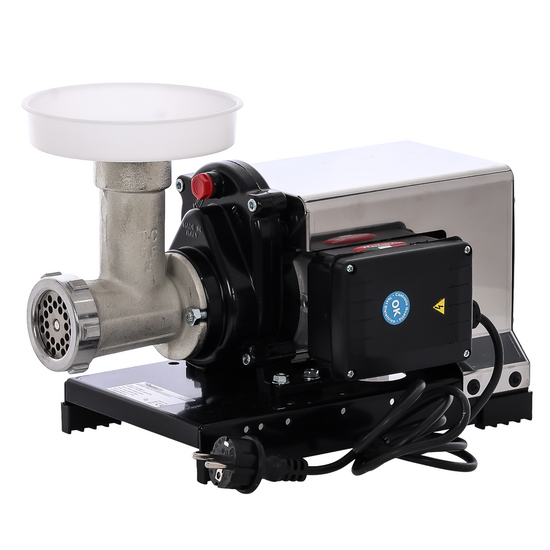 Reber 9502NSP INOX meat grinder - meat mincer - 400 W heavy-duty induction electric motor