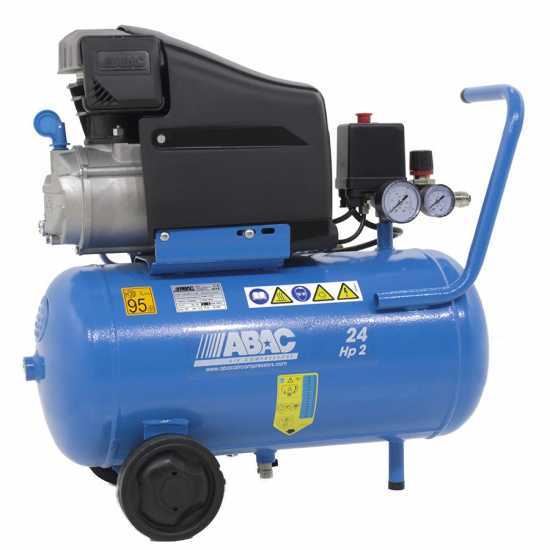 ABAC Pole Position L20 - Wheeled Electric Air Compressor - 2 Hp Motor - 24 L