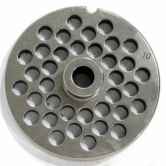 Reber Die Plate model TC 32 - 10 mm holes - Die Plate for Meat Grinder - Die Plate Diameter 99 mm
