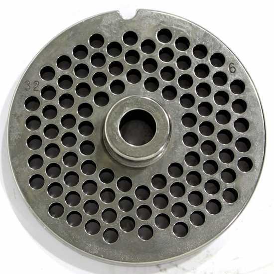 Reber Die Plate model TC 32 - 6 mm holes - Die Plate for Meat Grinder - Die Plate Diameter 99 mm