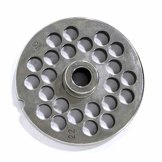 Reber Die Plate model TC 22 - 10 mm holes -  Die Plate for Meat Grinder - Die Plate Diameter 82 mm