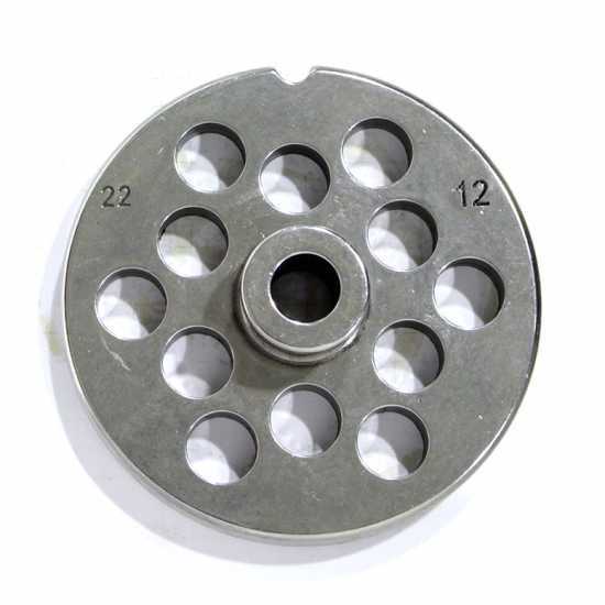 Reber Die Plate model TC 22 - 12 mm holes -  Die Plate for Meat Grinder - Die Plate Diameter 82 mm