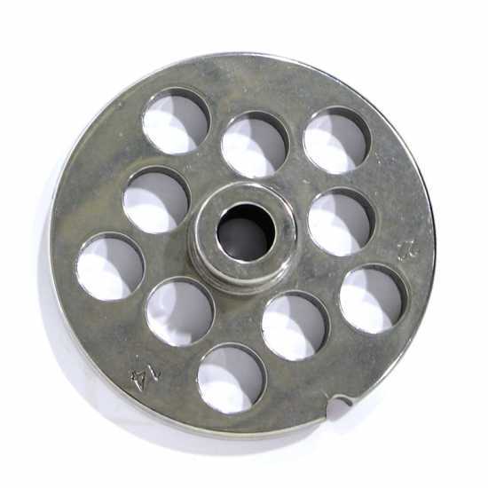 Reber Die Plate model TC 22 - 14 mm holes -  Die Plate for Meat Grinder - Die Plate Diameter 82 mm