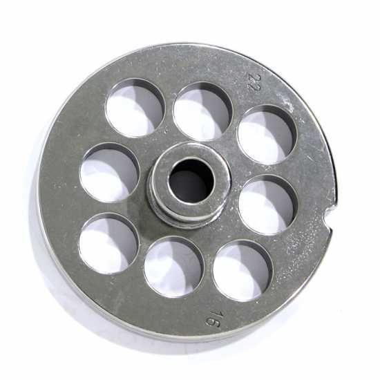 Reber Die Plate model TC 22 - 16 mm holes - Die Plate for Meat Grinder - Die Plate Diameter 82 mm