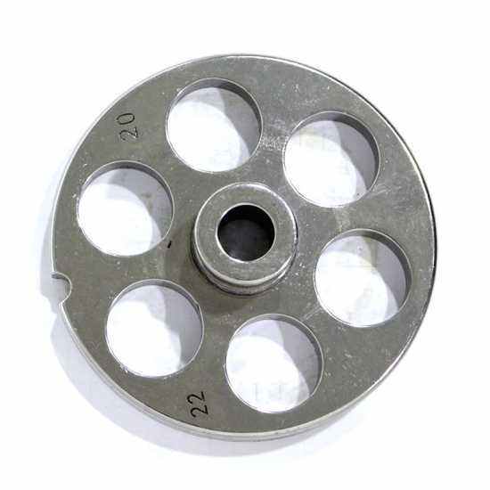 Reber Die Plate model TC 22 - 20 mm holes -  Die Plate for Meat Grinder - Die Plate Diameter 82 mm