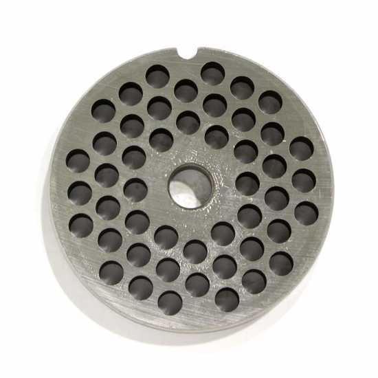 Reber Die Plate model TC 12 - 6 mm holes -  Die Plate for Meat Grinder - Die Plate Diameter 69 mm