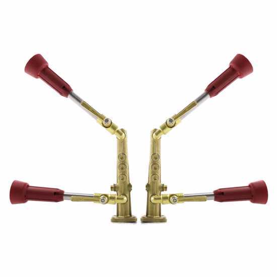 Pair of treatment brass spray guns with 2 + 2 nozzles
