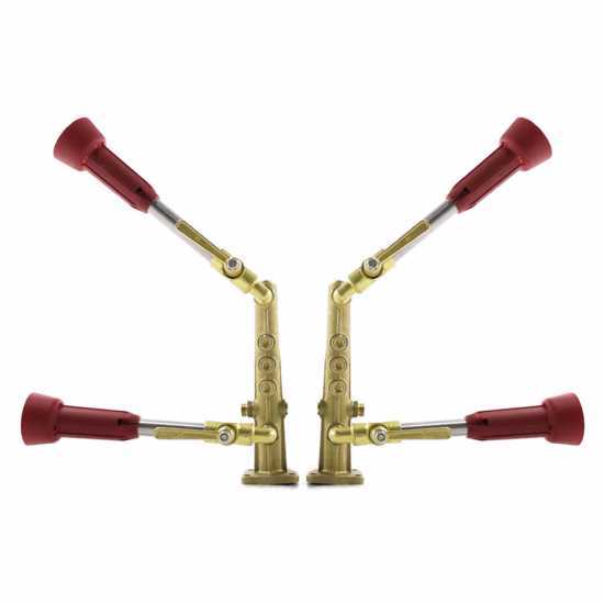 Pair of treatment brass spray guns with 2 + 2 nozzles