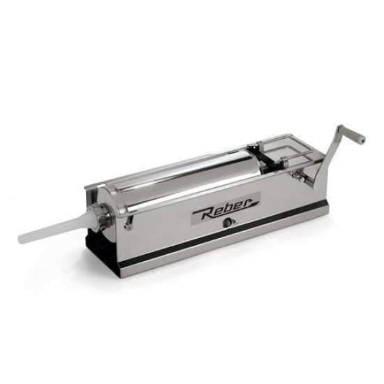 Reber 8971 N INOX - 8 Kg Professional Manual Sausage Stuffer - 2 Speeds 